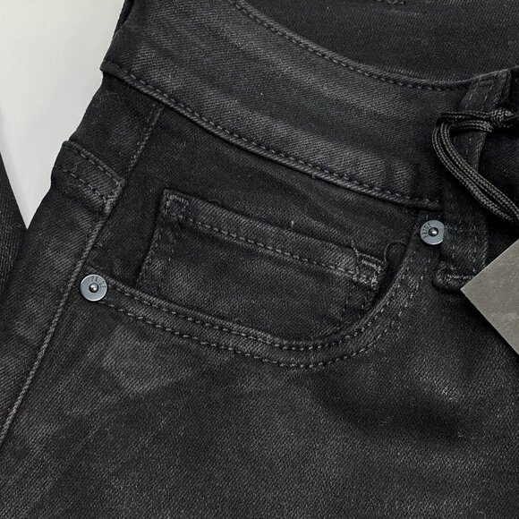 NEW PAIGE Women’s Anessa Luxe Coating Wide-Leg Pants “Black Fog” Size 25 - Picture 9 of 13